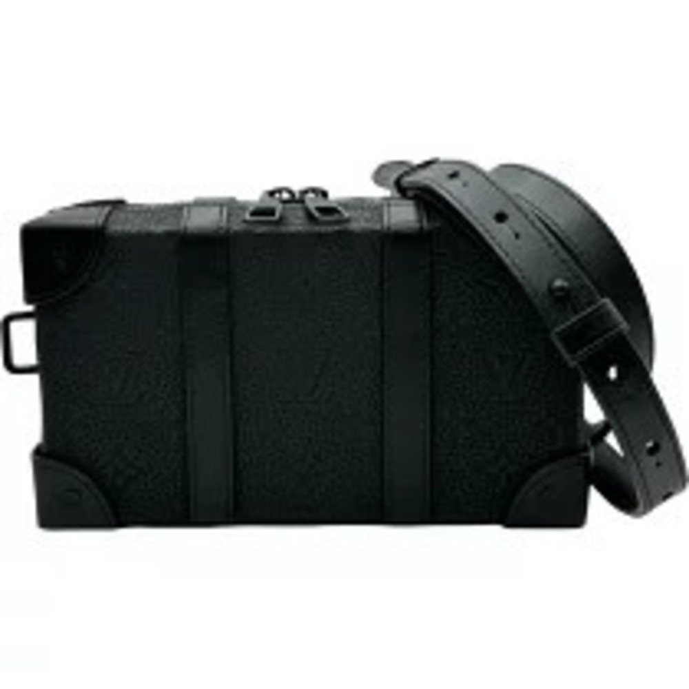 Louis Vuitton Soft Trunk Noir Black Taurillon Leather Shoulder Bag